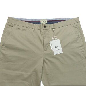 Perk Pants Mens 42 x 32 Light Khaki Beige Feel Good Chinos Slim Fit Stretch NWT